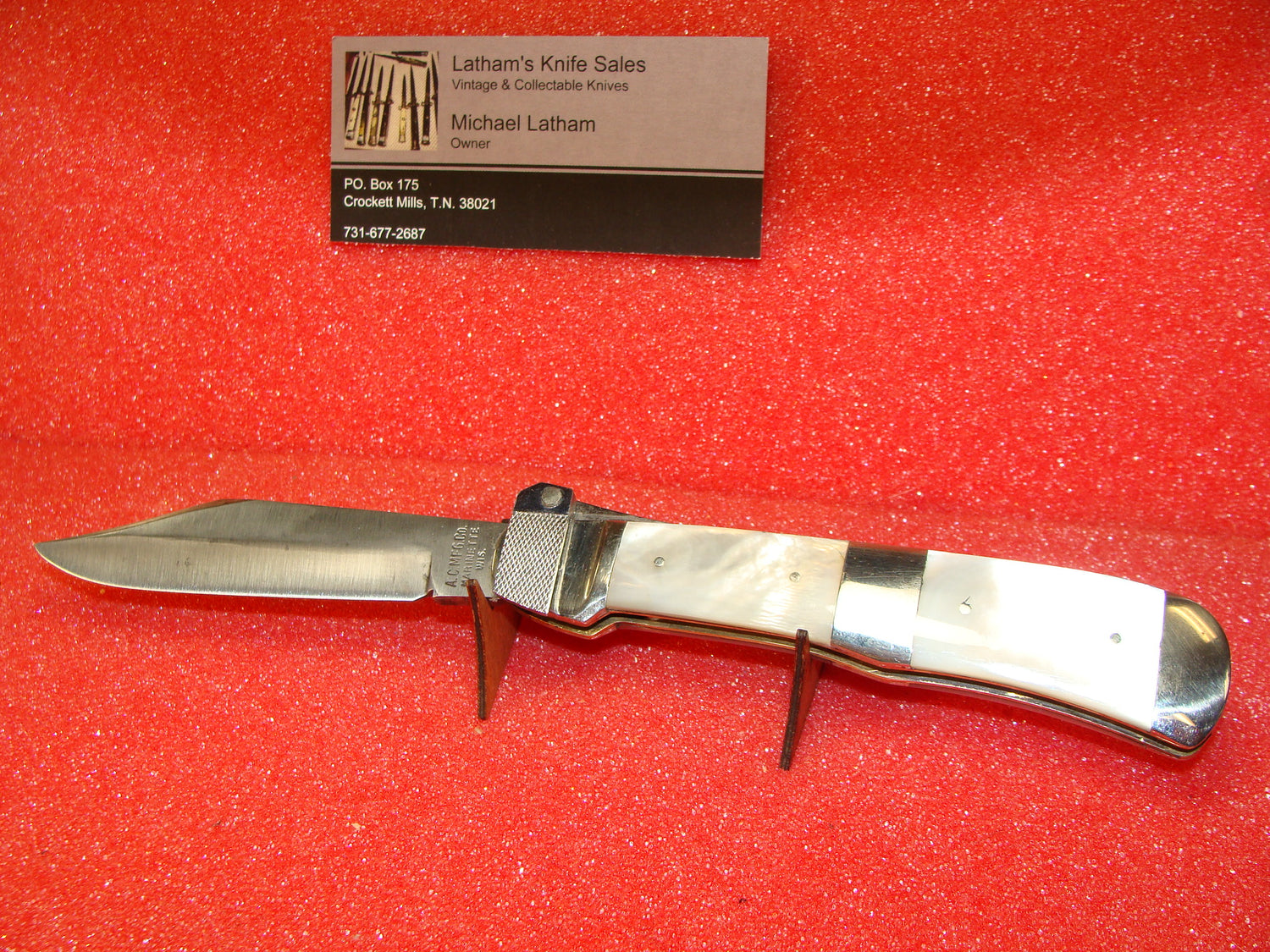 AERIAL CUTLERY CO. MARINETTE WIS. AMERICAN VINTAGE AUTOMATIC KNIFE