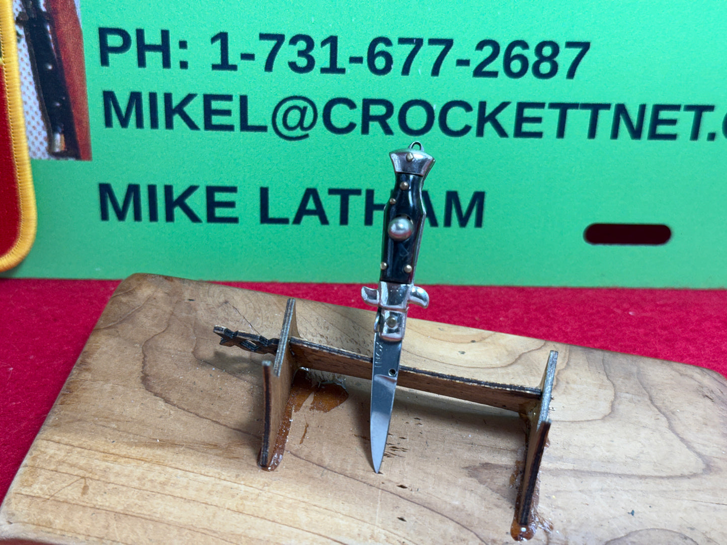 INOX ITALY PICK LOCK 1970-75 KEY CHAIN STILETTO 4 PIN ITALIAN AUTOMATIC KNIFE MIXED COLOR PLASTIC HANDLES