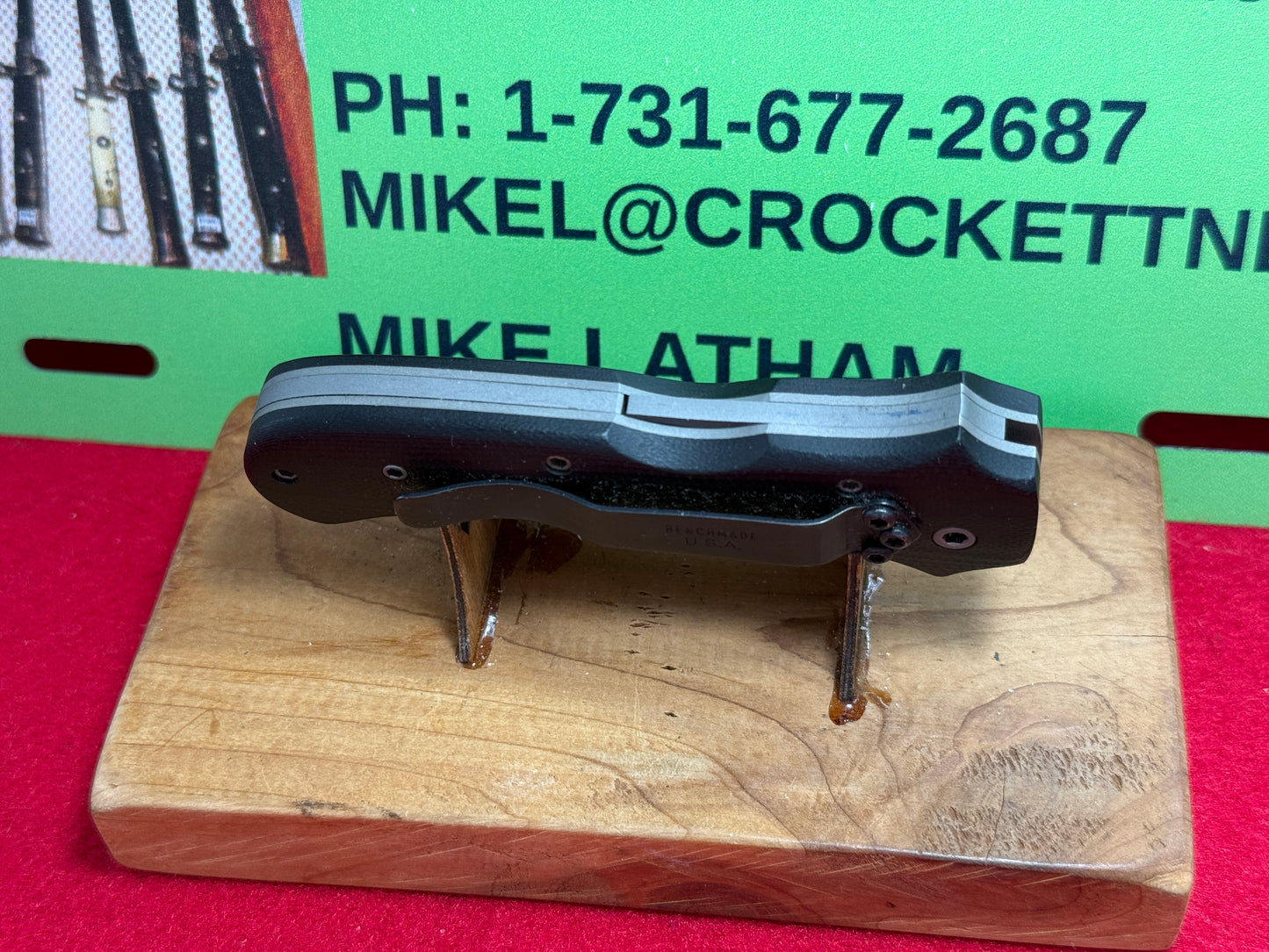 BOB CAT KNIVES ROBERT BROTHERS 1995 DOUBLE ACTION TACTICAL AUTOMATIC LIMITED EDITION CUSTOM AUTOMATIC KNIFE BLACK MICARTA HANDLES