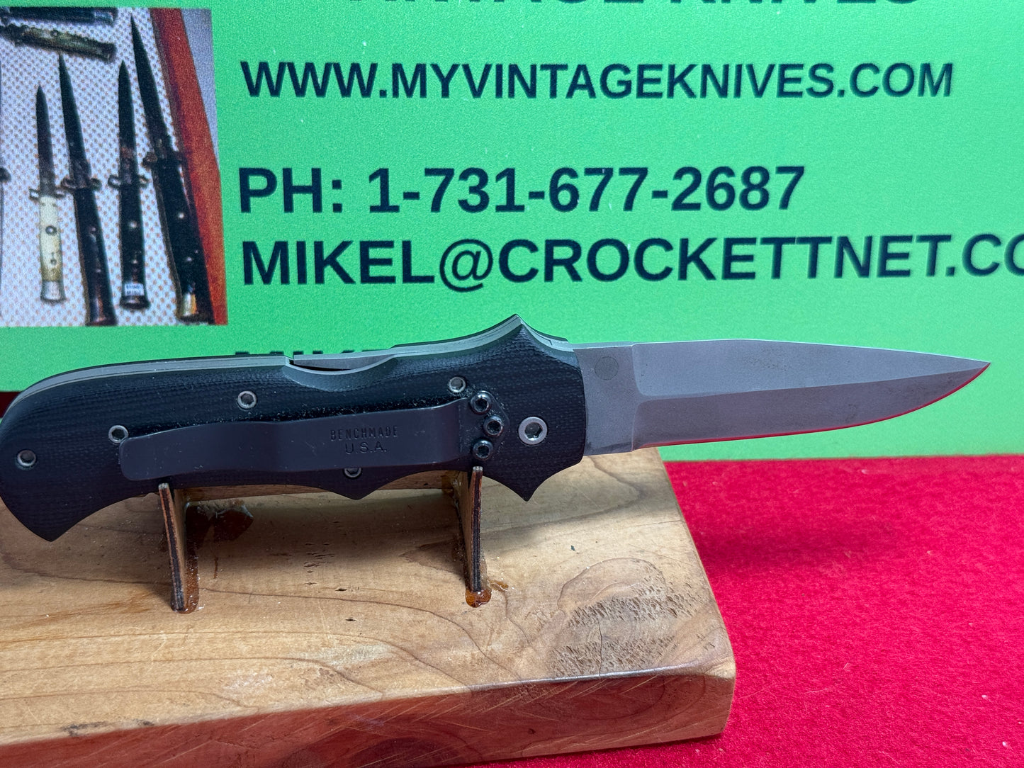 BOB CAT KNIVES ROBERT BROTHERS 1995 DOUBLE ACTION TACTICAL AUTOMATIC LIMITED EDITION CUSTOM AUTOMATIC KNIFE BLACK MICARTA HANDLES