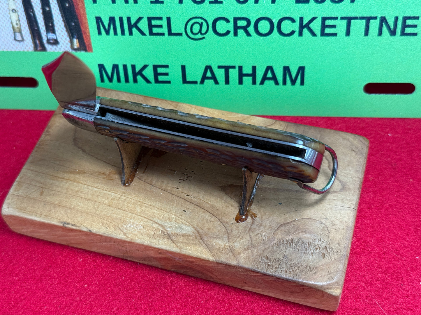 SCHRADE CUT CO. WALDEN NY. 1916-46 MILITARY PARATROOPER 4 1/4" VINTAGE AMERICAN AUTOMATIC KNIFE JIGGED BONE HANDLES