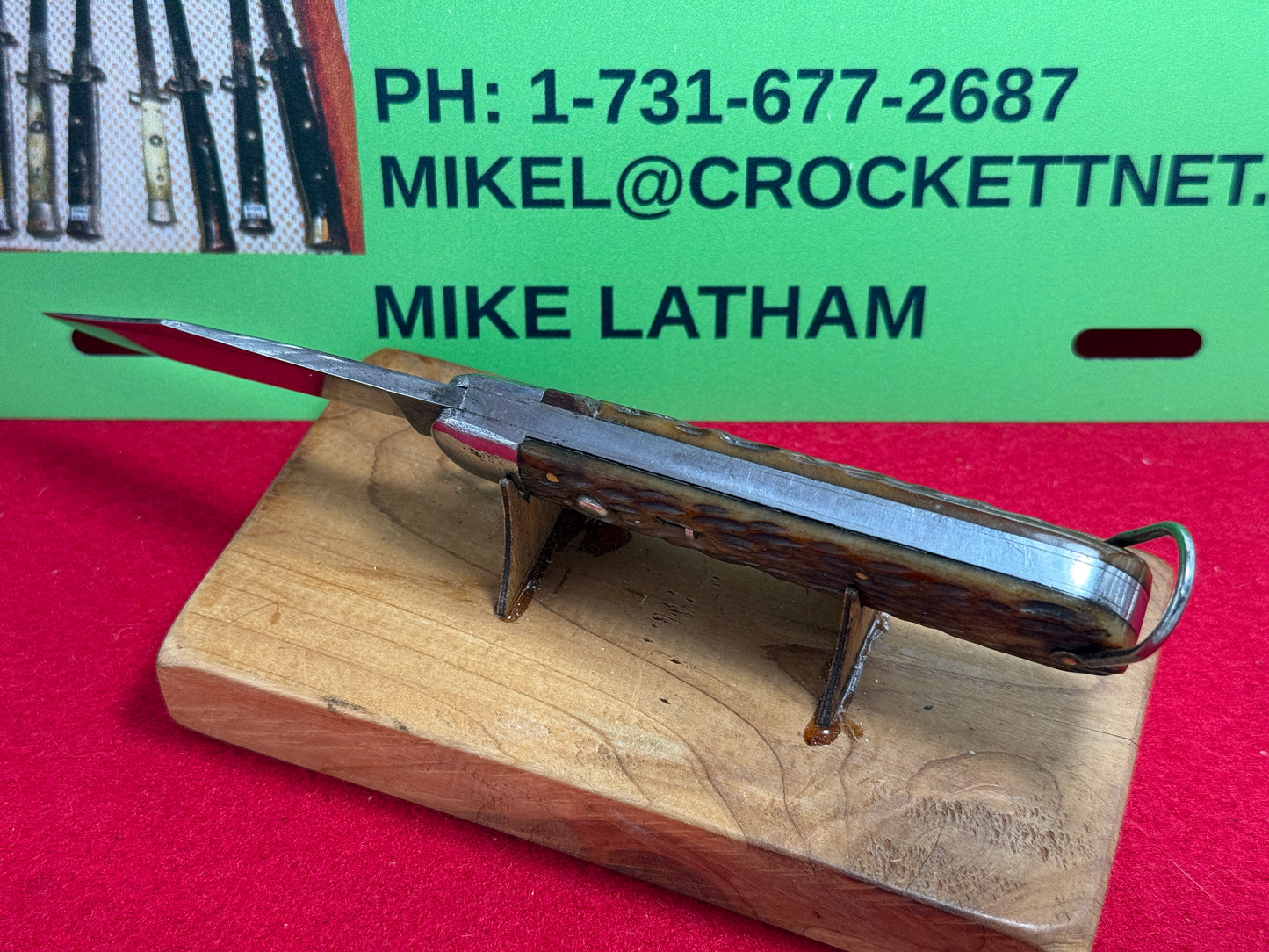 SCHRADE CUT CO. WALDEN NY. 1916-46 MILITARY PARATROOPER 4 1/4" VINTAGE AMERICAN AUTOMATIC KNIFE JIGGED BONE HANDLES