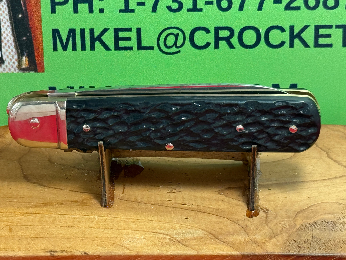 STERILE "BOKER" 1980-85 GERMAN LEVER AUTOMATIC GERMAN AUTOMATIC KNIFE BLACK PLASTIC HANDLES