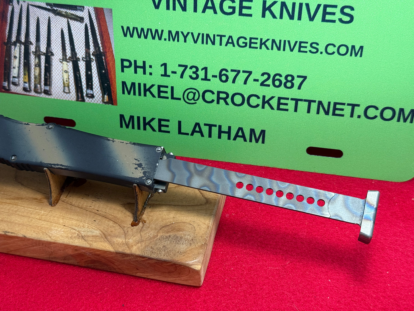 MICROTECH USA 08/2011 OTF HALO V TAN CAMO FLAMED Ti CHARGER TACTICAL AUTOMATIC KNIFE TAN CAMO METAL HANDLES