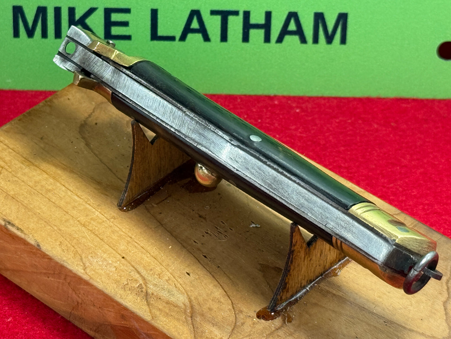 STERILE INDIA 1955-60 ITALIAN STYLE STILETTO BOLSTER RELEASE RARE BOLSTER SLIDE SAFETY HIDDEN RELEASE HEAVY DUTY MADE INDIA IMPORTED AUTOMATIC KNIFE BUFFALO HORN HANDLES
