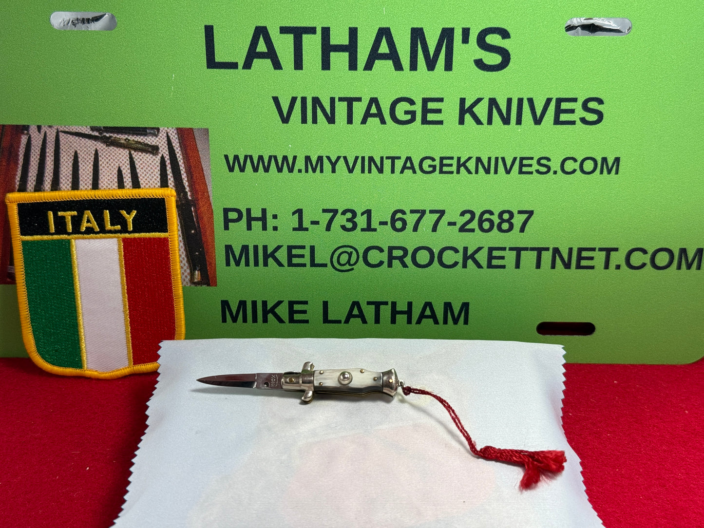 INOX ITALY 1962-68 PICK LOCK KEY CHAIN SIZE STILETTO "RARE" DAGGER BLADE ITALIAN AUTOAMTIC KNIFE