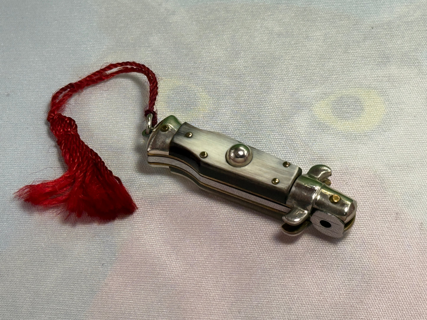 INOX ITALY 1962-68 PICK LOCK KEY CHAIN SIZE STILETTO "RARE" DAGGER BLADE ITALIAN AUTOAMTIC KNIFE