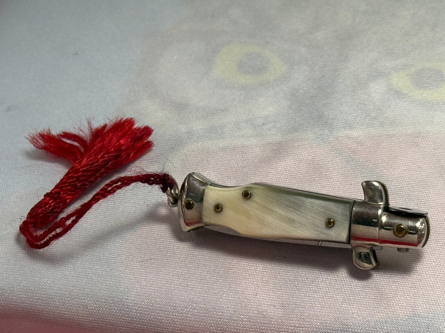 INOX ITALY 1962-68 PICK LOCK KEY CHAIN SIZE STILETTO "RARE" DAGGER BLADE ITALIAN AUTOAMTIC KNIFE