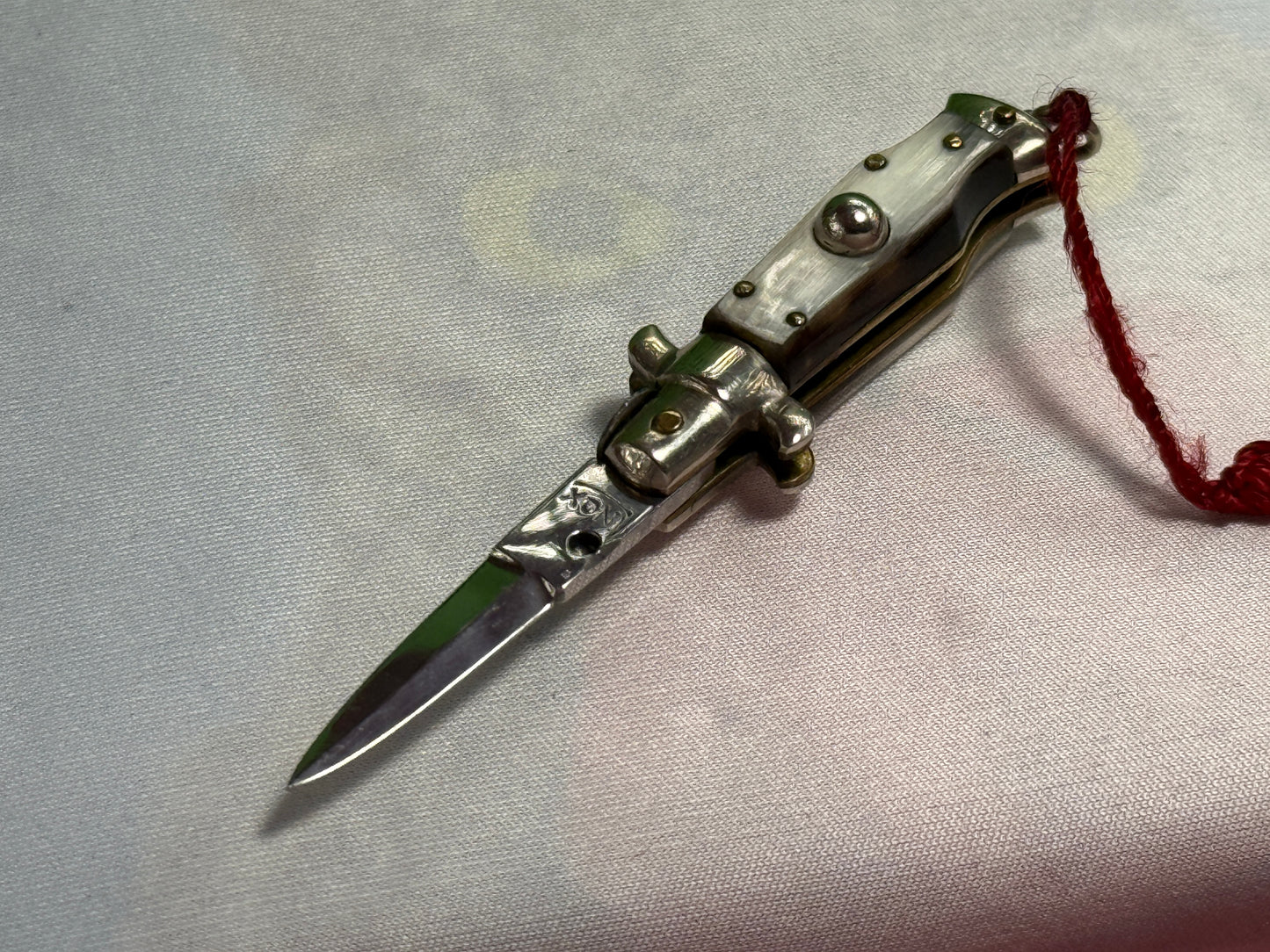 INOX ITALY 1962-68 PICK LOCK KEY CHAIN SIZE STILETTO "RARE" DAGGER BLADE ITALIAN AUTOAMTIC KNIFE