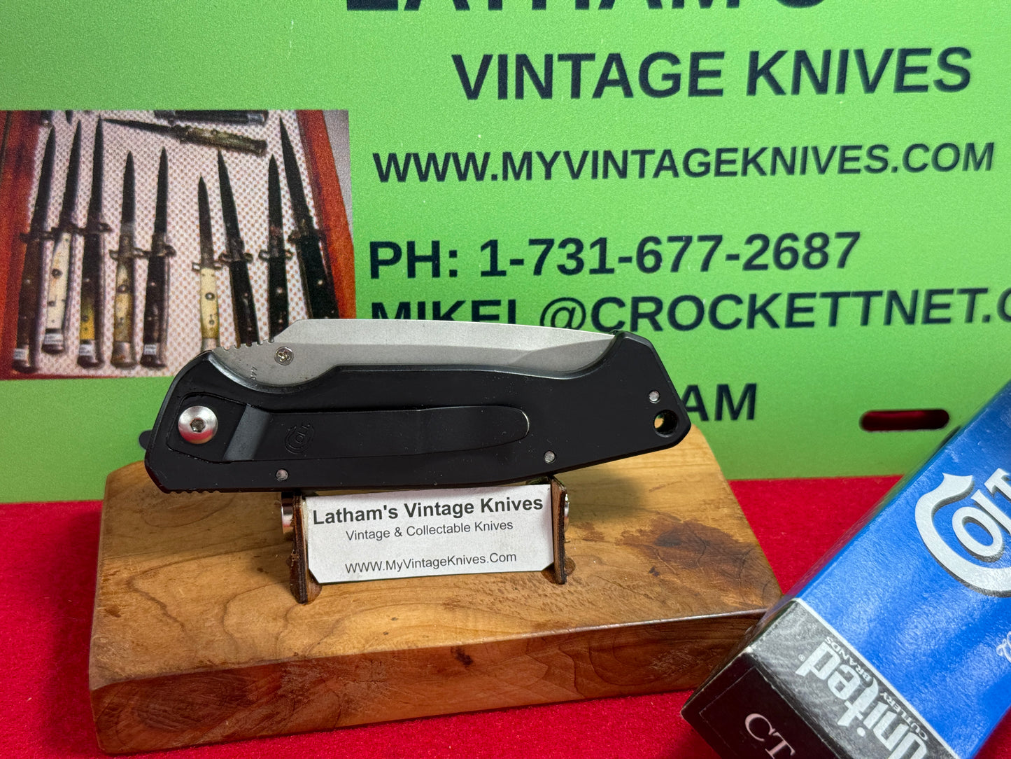 COLT M16-K D/A 1995-2000 CT 30 TACTICAL AUTOMATIC KNIFE BLACK METAL HANDLES NIB