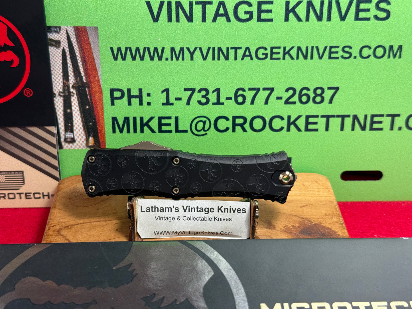 MICROTECH OTF 06/2024 30TH YR ANNIV. HERA II MINI BAYONET SIGNATURE SERIES CLAW BURST DEEP ENGRAVED DAMASCUS 170 1M-16 CBS TACTICAL AUTOMATIC KNIFE
