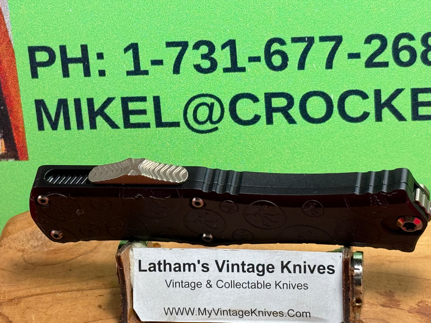 MICROTECH OTF 06/2024 30TH YR ANNIV. HERA II MINI BAYONET SIGNATURE SERIES CLAW BURST DEEP ENGRAVED DAMASCUS 170 1M-16 CBS TACTICAL AUTOMATIC KNIFE