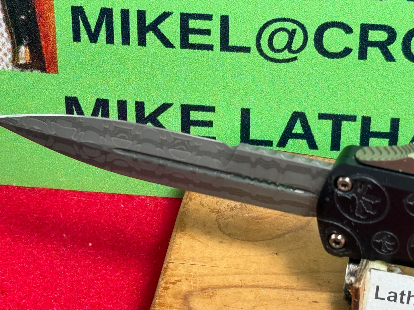 MICROTECH OTF 06/2024 30TH YR ANNIV. HERA II MINI BAYONET SIGNATURE SERIES CLAW BURST DEEP ENGRAVED DAMASCUS 170 1M-16 CBS TACTICAL AUTOMATIC KNIFE