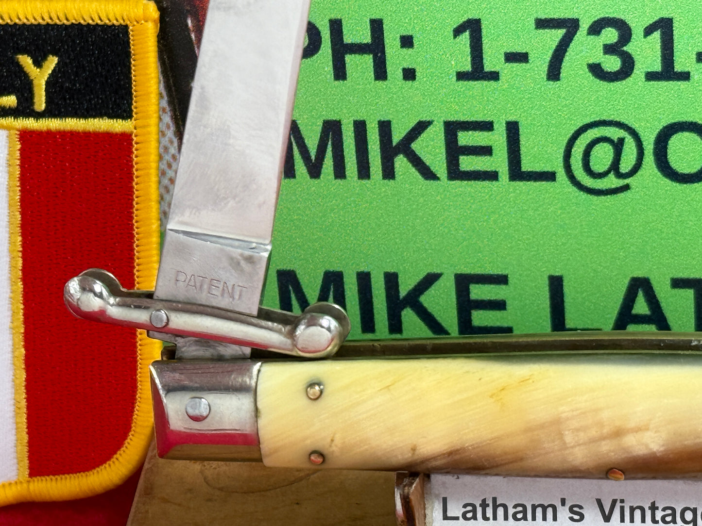 MADE IN ITALY INOXID PATENT 1962-68 SWING GUARD LOCK BACK 20 CM ITALIAN AUTOMATIC KNIFE BRAZILIAN HORN HANDLES