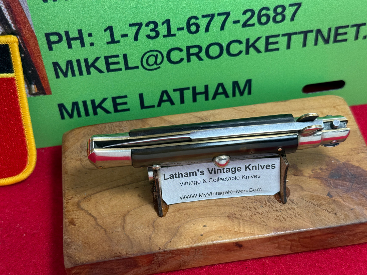 EIG CUTLERY ITALY 1950-56 PICK LOCK STILETTO 20 CM ITALIAN AUTOMATIC KNIFE BUFFALO HORN HANLDES