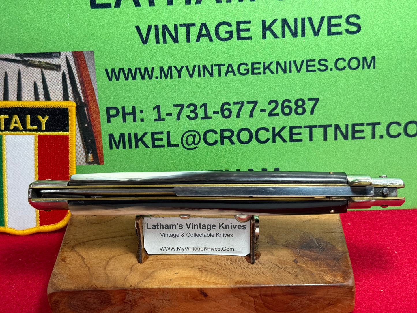 ROSTFREI ITALIAN 1956-60 PICK LOCK STILETTO 33 CM ITALIAN AUTOMATIC KNIFE BRAZILIAN HORN HANDLES