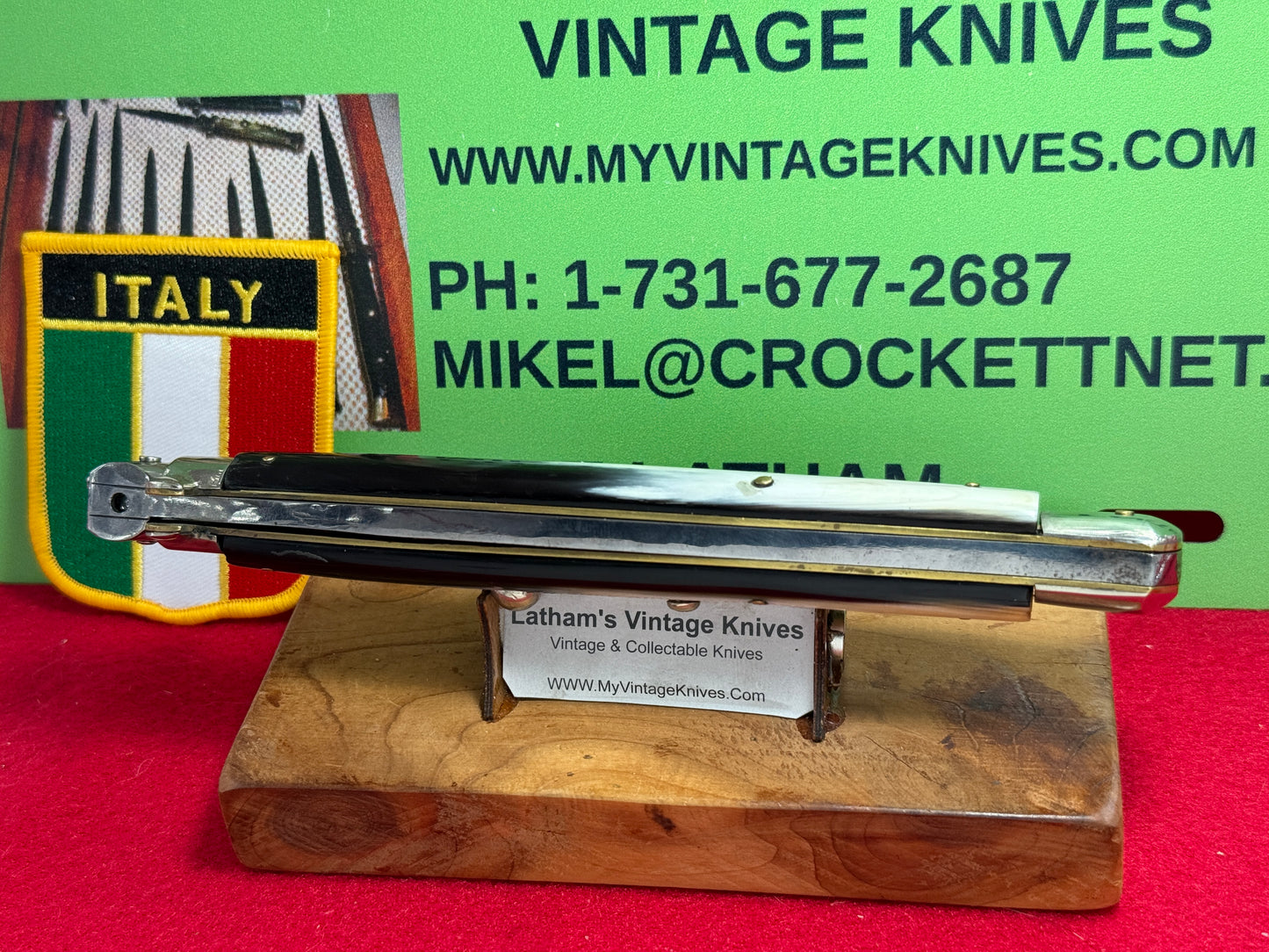 ROSTFREI ITALIAN 1956-60 PICK LOCK STILETTO 33 CM ITALIAN AUTOMATIC KNIFE BRAZILIAN HORN HANDLES