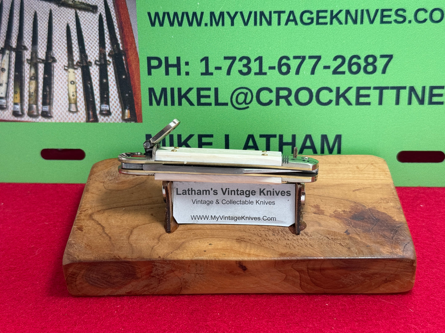HUBERTUS SOLINGEN GERMANY 2010 LEVER AUTOMATIC SMALL LITTLEFOOT LIMITED EDITION IVORY 8.5 CM GERMAN AUTOMATIC KNIFE IVORY HANDLES