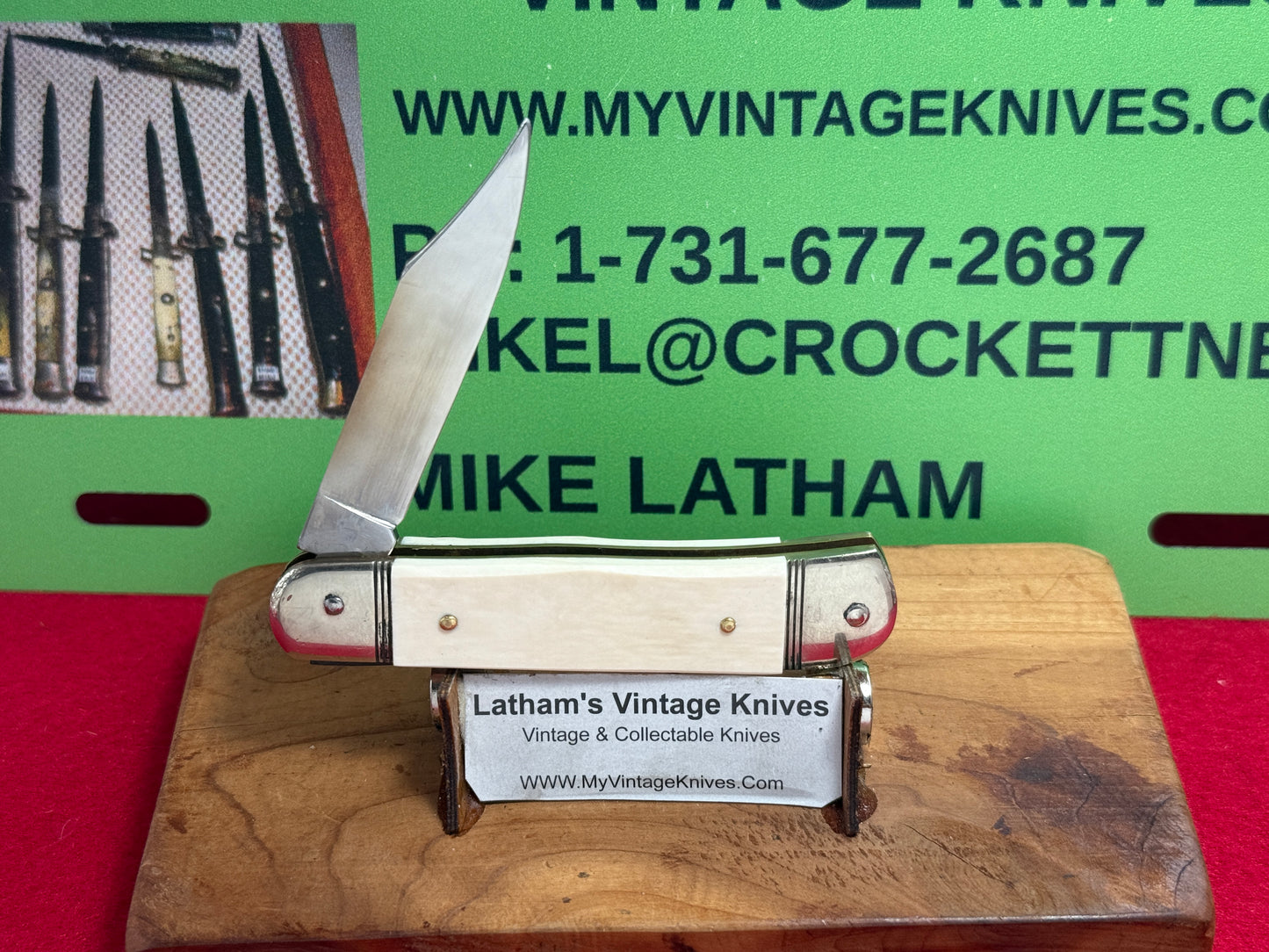 HUBERTUS SOLINGEN GERMANY 2010 LEVER AUTOMATIC SMALL LITTLEFOOT LIMITED EDITION IVORY 8.5 CM GERMAN AUTOMATIC KNIFE IVORY HANDLES