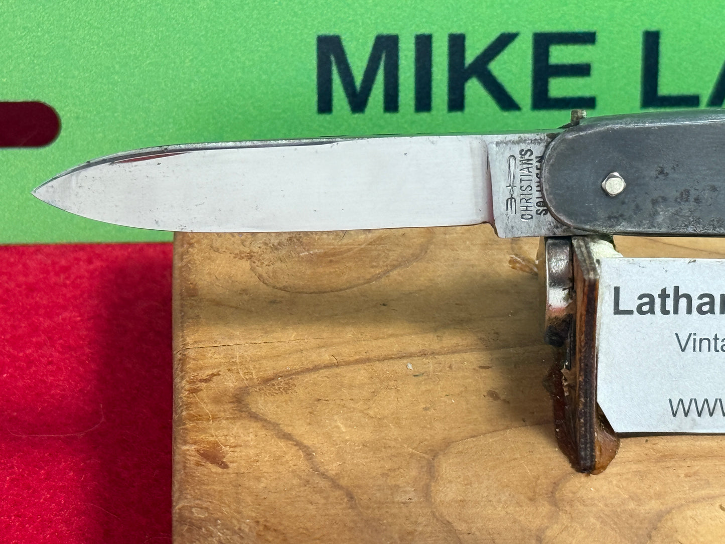 CHRISTIANS SOLINGEN GERMANY D.R.G.M. RING TWIST RELEASE GERMAN AUTOMATIC KNIFE ALL METAL