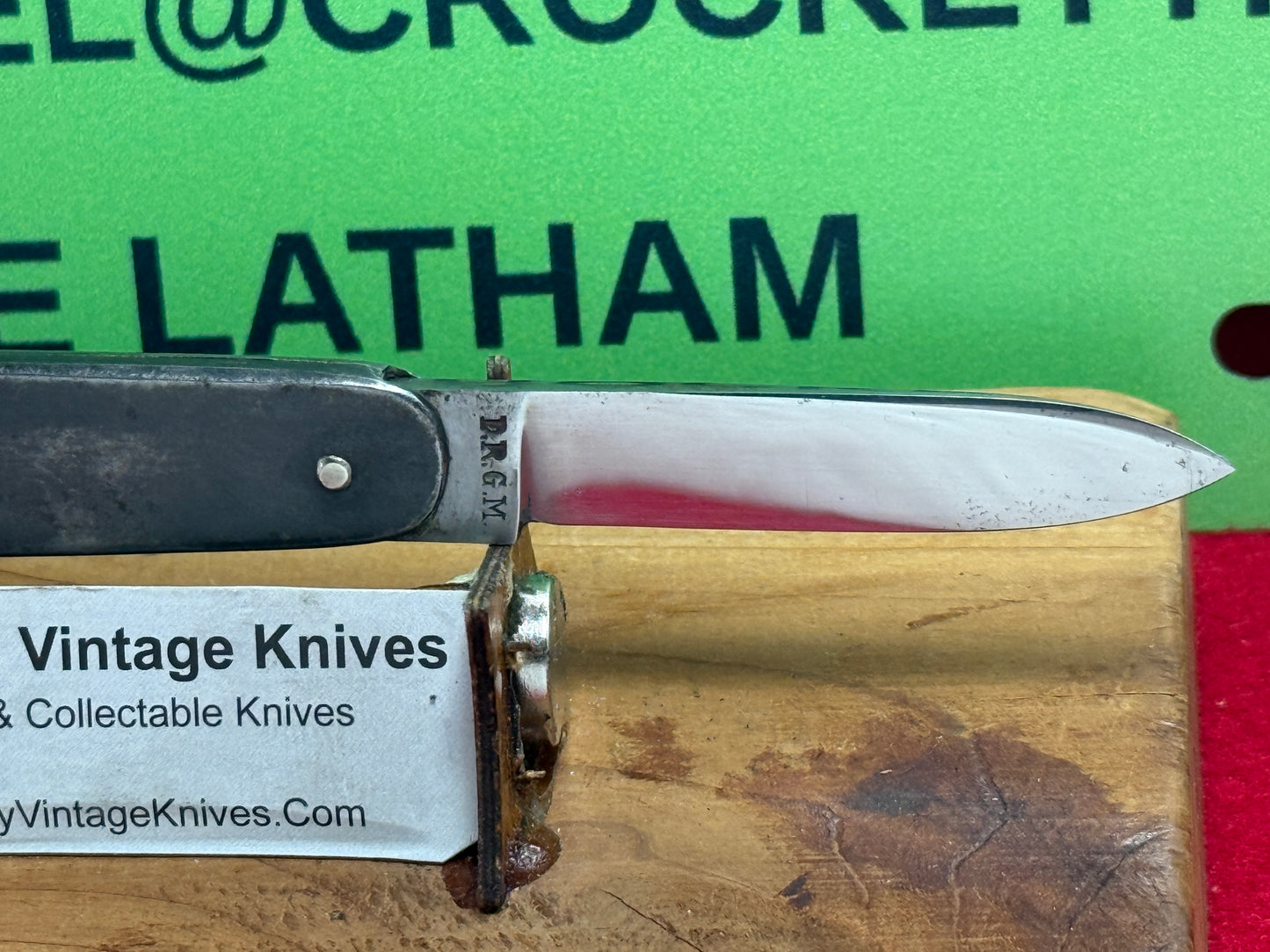 CHRISTIANS SOLINGEN GERMANY D.R.G.M. RING TWIST RELEASE GERMAN AUTOMATIC KNIFE ALL METAL