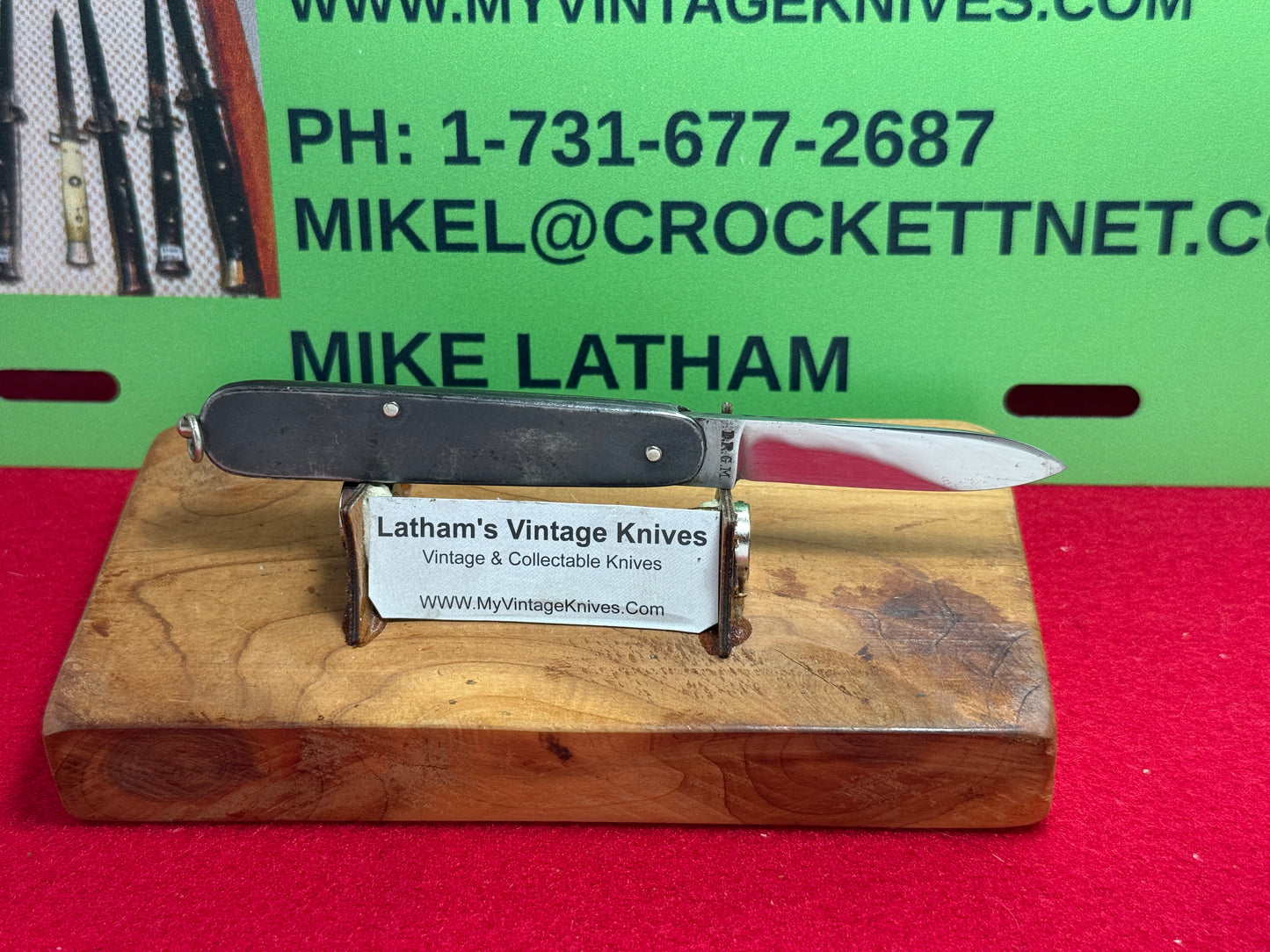 CHRISTIANS SOLINGEN GERMANY D.R.G.M. RING TWIST RELEASE GERMAN AUTOMATIC KNIFE ALL METAL