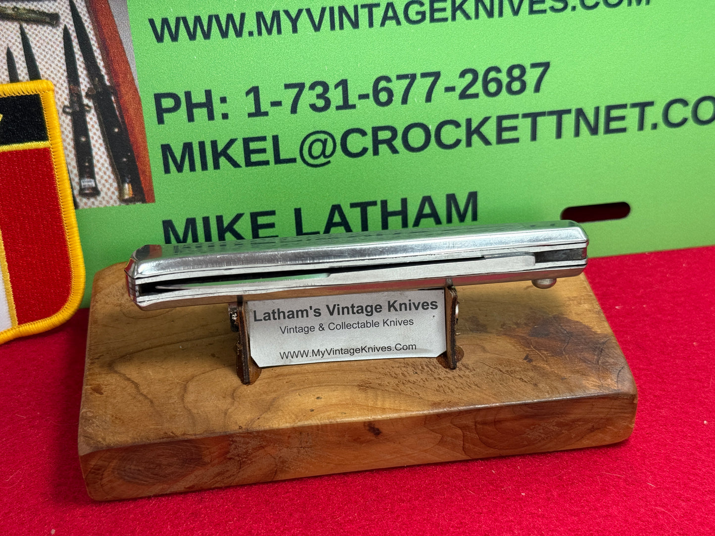 C. JUL HERBERTZ IMPORT PATENT ROSTFREI 1964-68 BO/BC SLIM ITALIAN AUTOMATIC KNIFE ALL METAL HANDLES