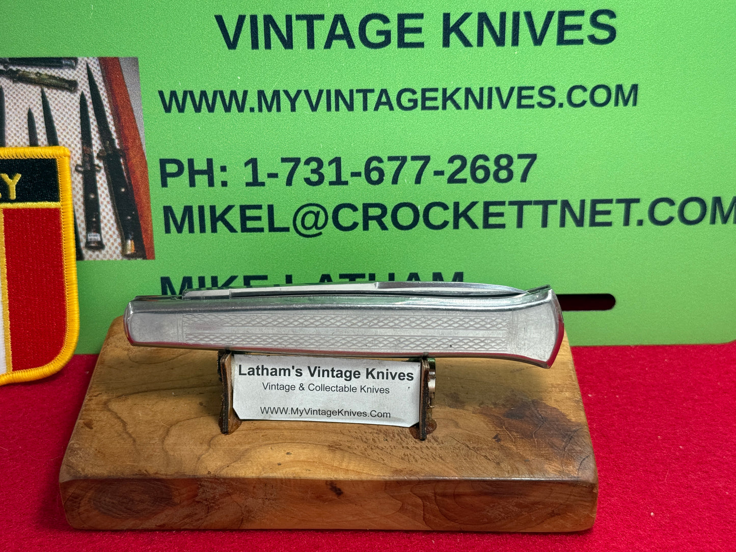 C. JUL HERBERTZ IMPORT PATENT ROSTFREI 1964-68 BO/BC SLIM ITALIAN AUTOMATIC KNIFE ALL METAL HANDLES