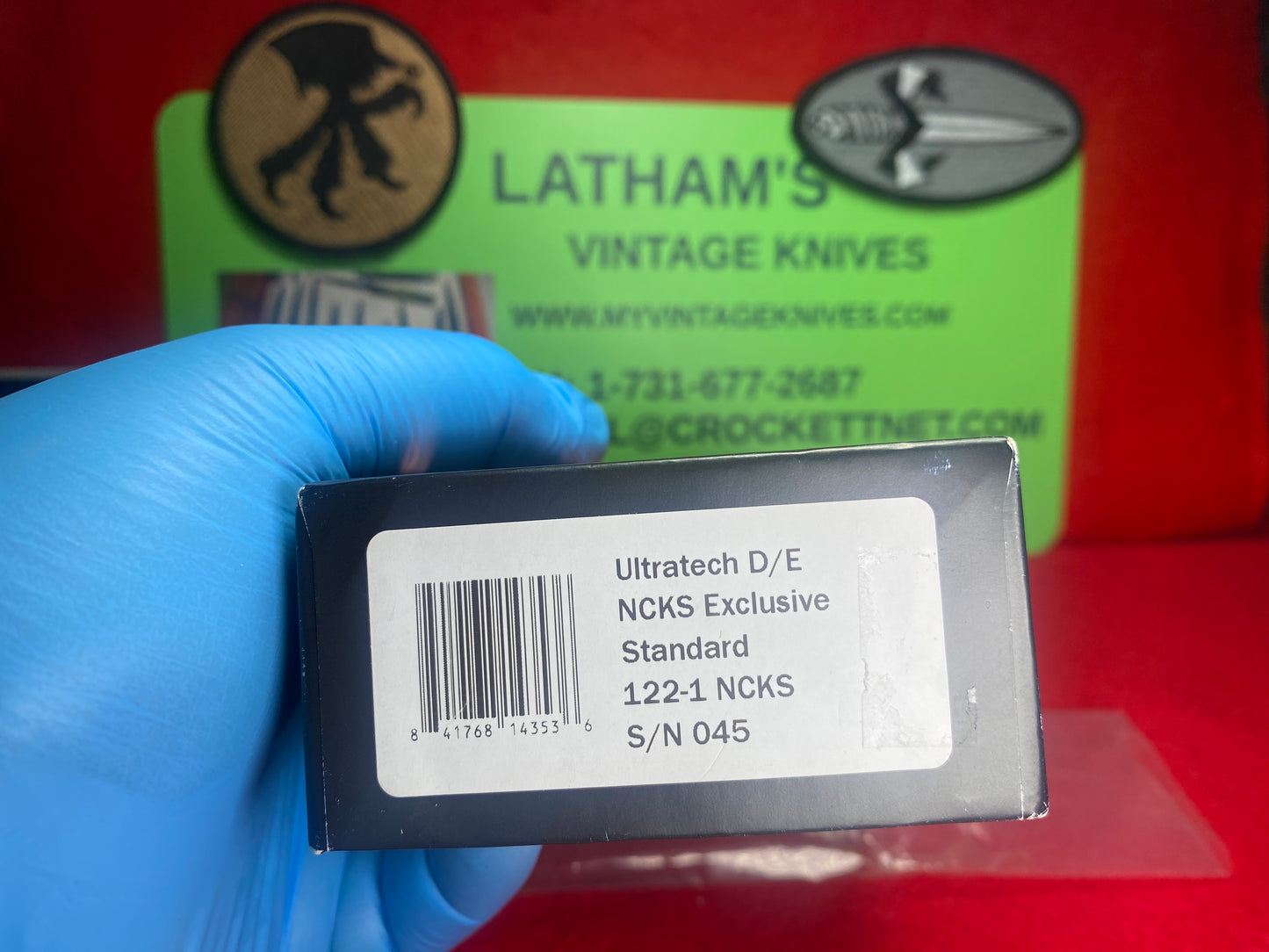 MICROTECH ULTRATECH D/E OTF 05/2021 NCKS EXCLUSIVE STANDARD 122-1 NCKS LIMITED EDITION S/N 045 TACTICAL AUTOMATIC KNIFE GUITAR ORANGE ON HANDLES