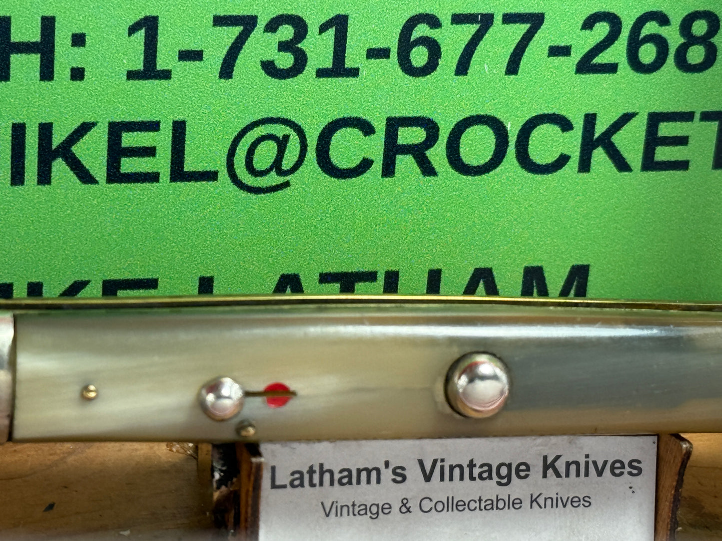 CORICAMA MADE IN ITALY 1950-56 PICK LOCK RED DOT STILETTO 28 CM ITALIAN AUTOMATIC KNIFE BRAZILIAN HORN HANDLES
