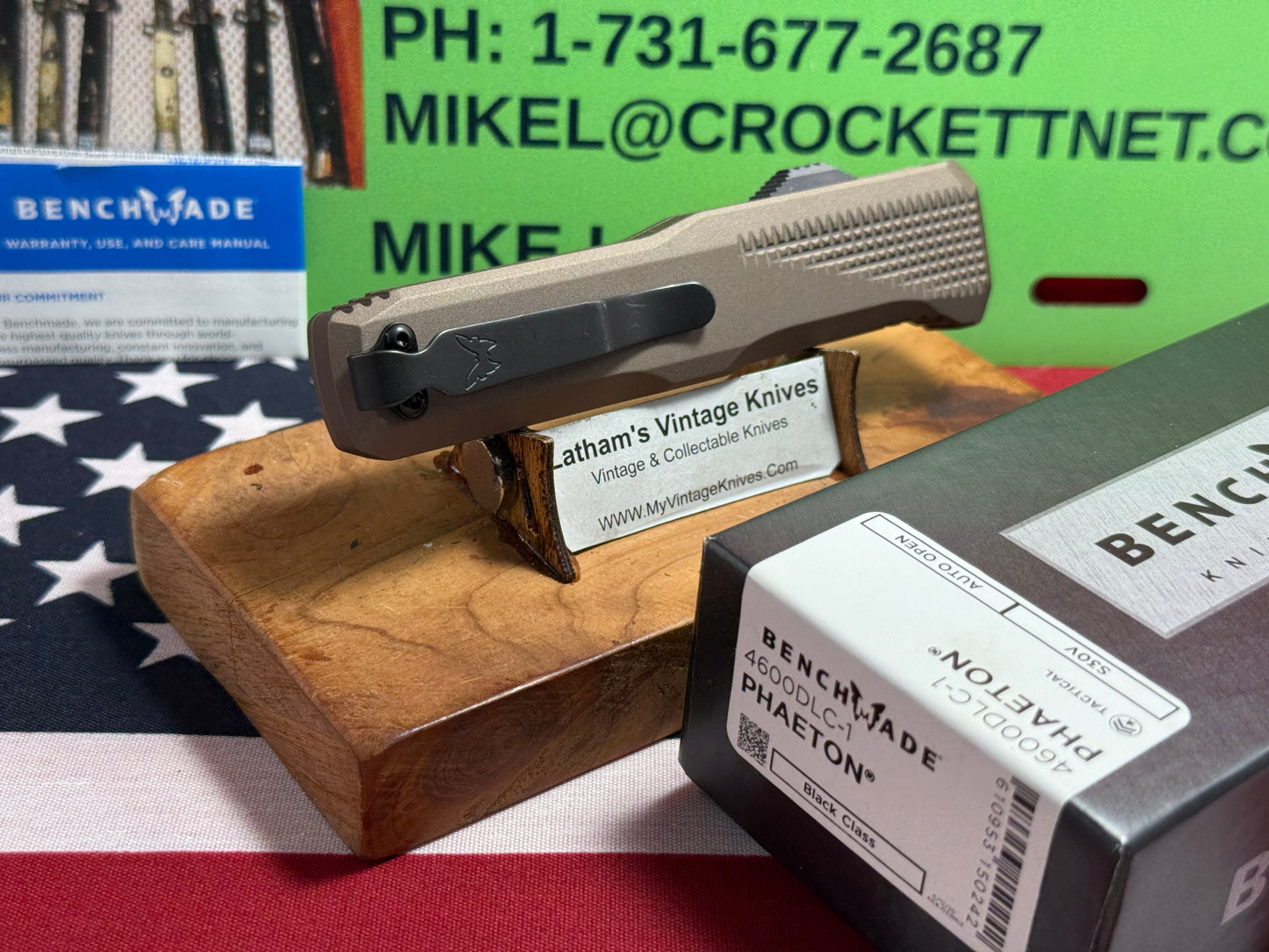BENCHMADE USA 2025 OTF PHAETON 4600DLC-1 TACTICAL AUTOMATIC KNIFE METAL HANDLES