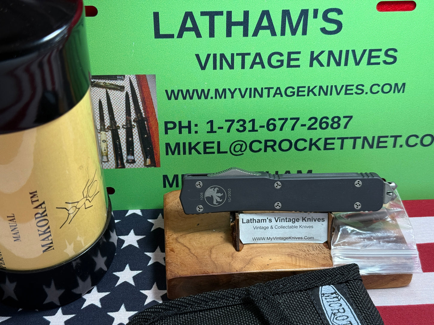 MICROTECH USA 10/2003 MAKORA D/E EXECUTIVE VERO BEACH FL COMPLETE KIT TACTICAL AUTOMATIC KNIFE METAL HANDLES
