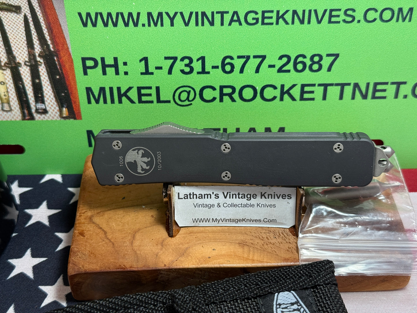 MICROTECH USA 10/2003 MAKORA D/E EXECUTIVE VERO BEACH FL COMPLETE KIT TACTICAL AUTOMATIC KNIFE METAL HANDLES