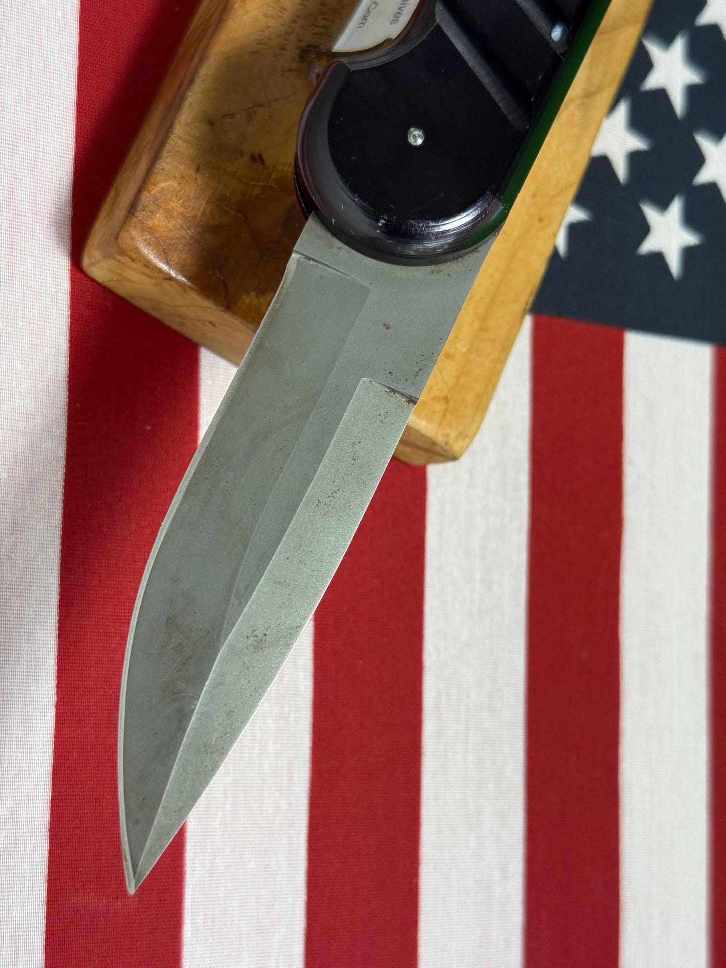 OCHS, CHARLES OR MILLER, RON "STERILE" 1995-99 CUSTOM AUTOMATIC KNIFE LARGE NAVY SEAL MILITARY TACTICAL AUTOMAITC KNFIE BLACK METAL HANDLES