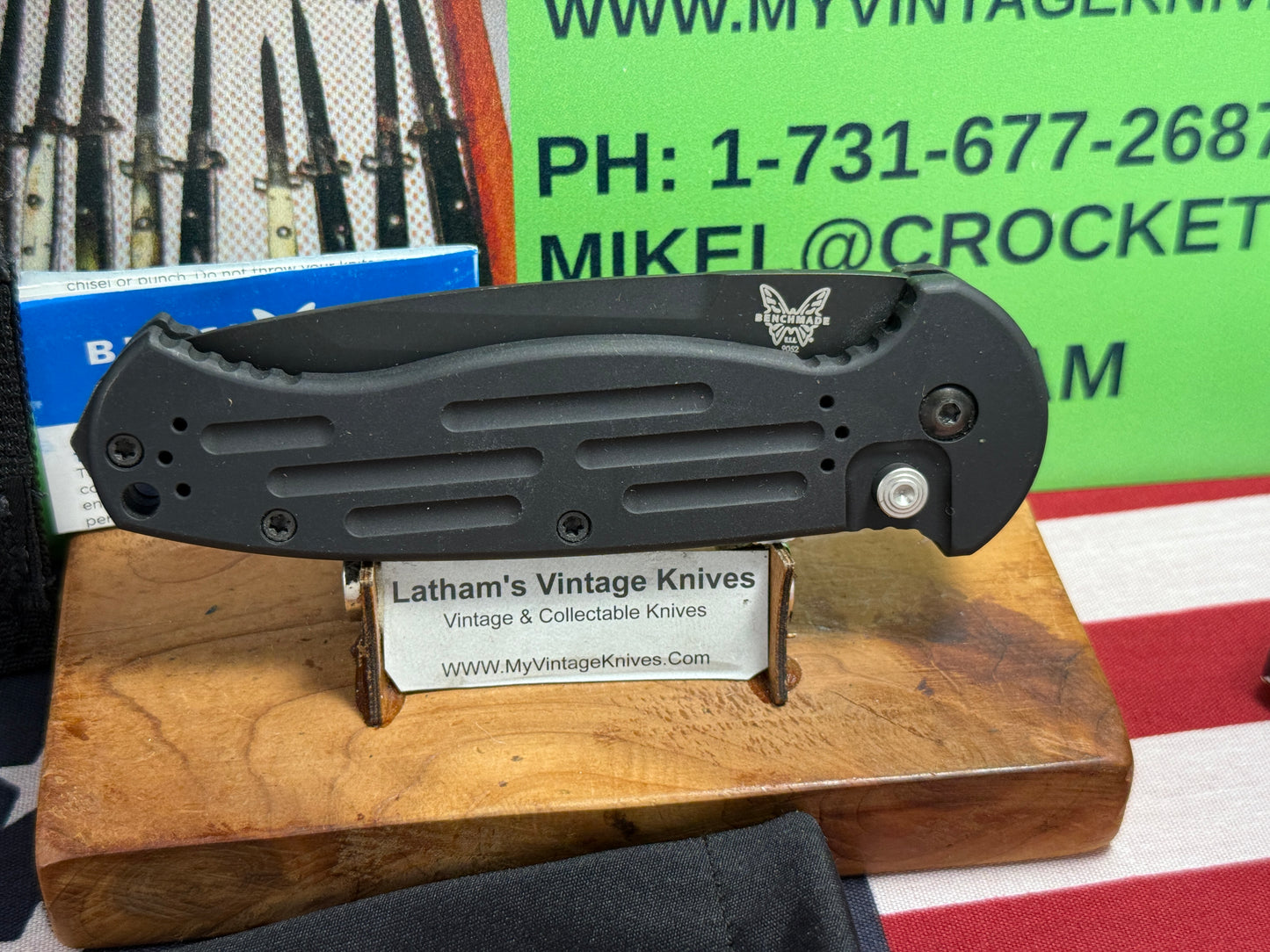 BENCHMADE USA 11/2018 AFO II TANTO 9052SBK TACTICAL AUTOMATIC KNIFE BLACK METAL HANDLES
