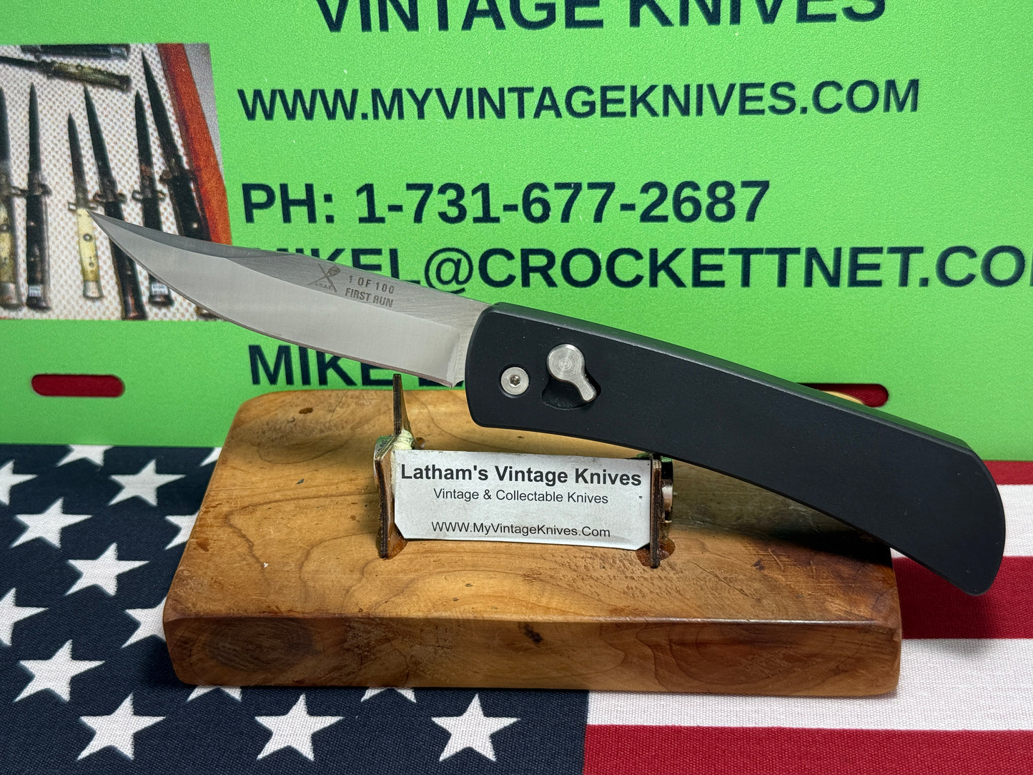 S.W.A.T. (SPECIALIZED WEAPONS BY ADVANCED TECHNOLOGIES) USA 2008-2012 CUSTOM AUTOMATIC 1 OF 100 FIRST RUN TACTICAL AUTOMATIC KNIFE BLACK METAL HANDLES