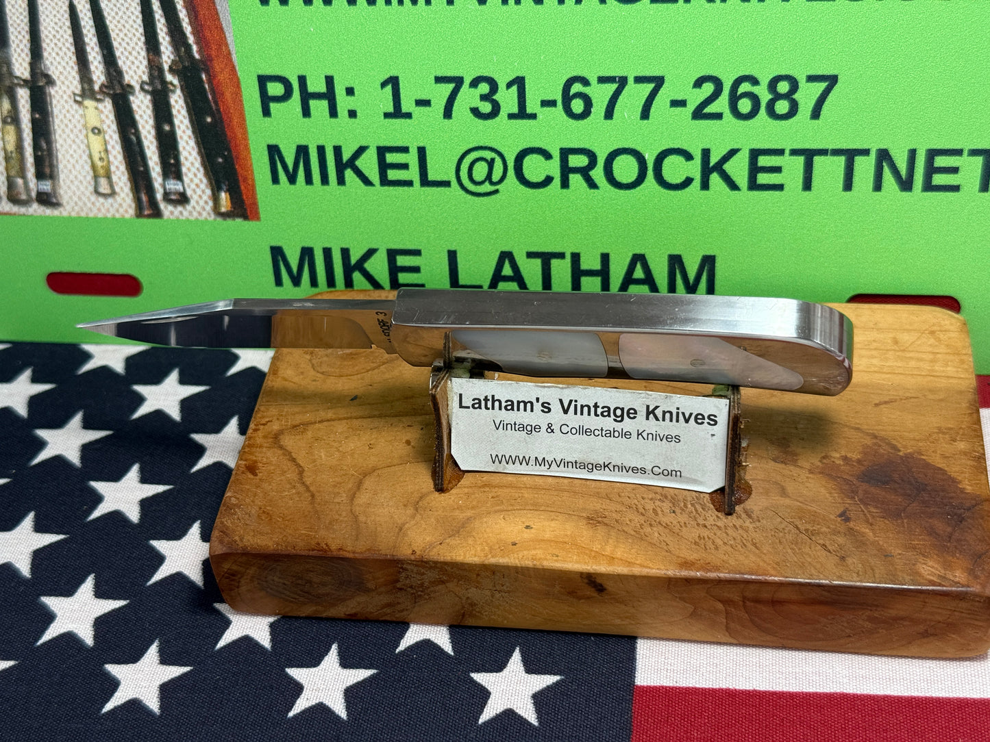 ALSDORF, MIKE CUSTOM KNIVES 2023 SLIP JOINT INTERFRAME JACK KNIFE CUSTOM MANUAL OPEN KNIFE PEARL HANDLES