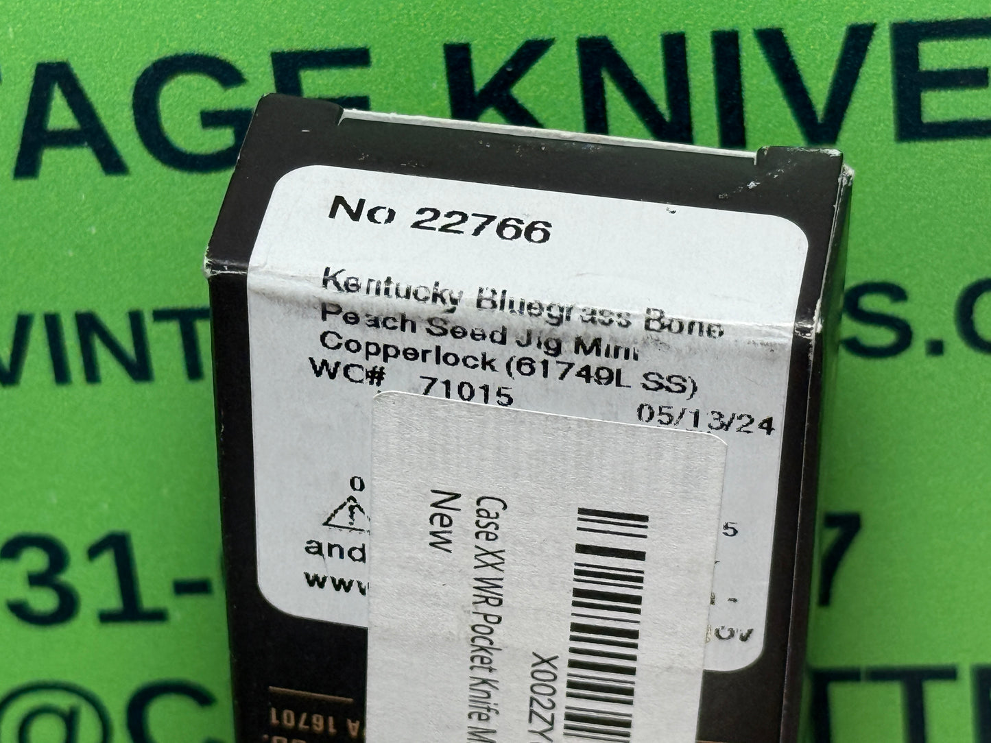 CASE XX USA 2024 MINI COPPERLOCK 61749LSS "CUSTOM AUTOMATIC CONVERTED" D/A AMERICAN AUTOMATIC KNIFE KY BLUEGRASS BONE HANDLES