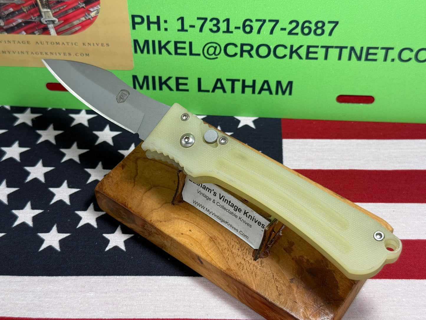 DALTON, ROB USA 1998-2008 SIDE OPENING ROPER TACTICAL AUTOMATIC KNIFE TRANSLUCENT G-10 HANDLES