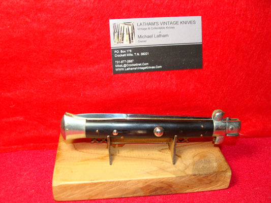 WANDY INOX MADE IN ITALY 1954-56 PICK LOCK STILETTO 28 CM ITALIAN AUTOMATIC KNIFE BUFFALO HORN HANDLES