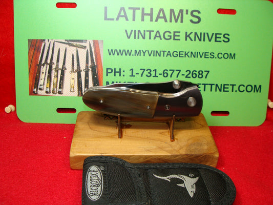 MICROTECH CUSTOM 1995-99 LIGHT FOOT CUSTOM AUTOMATIC KNIFE BUFFALO HORN HANDLES