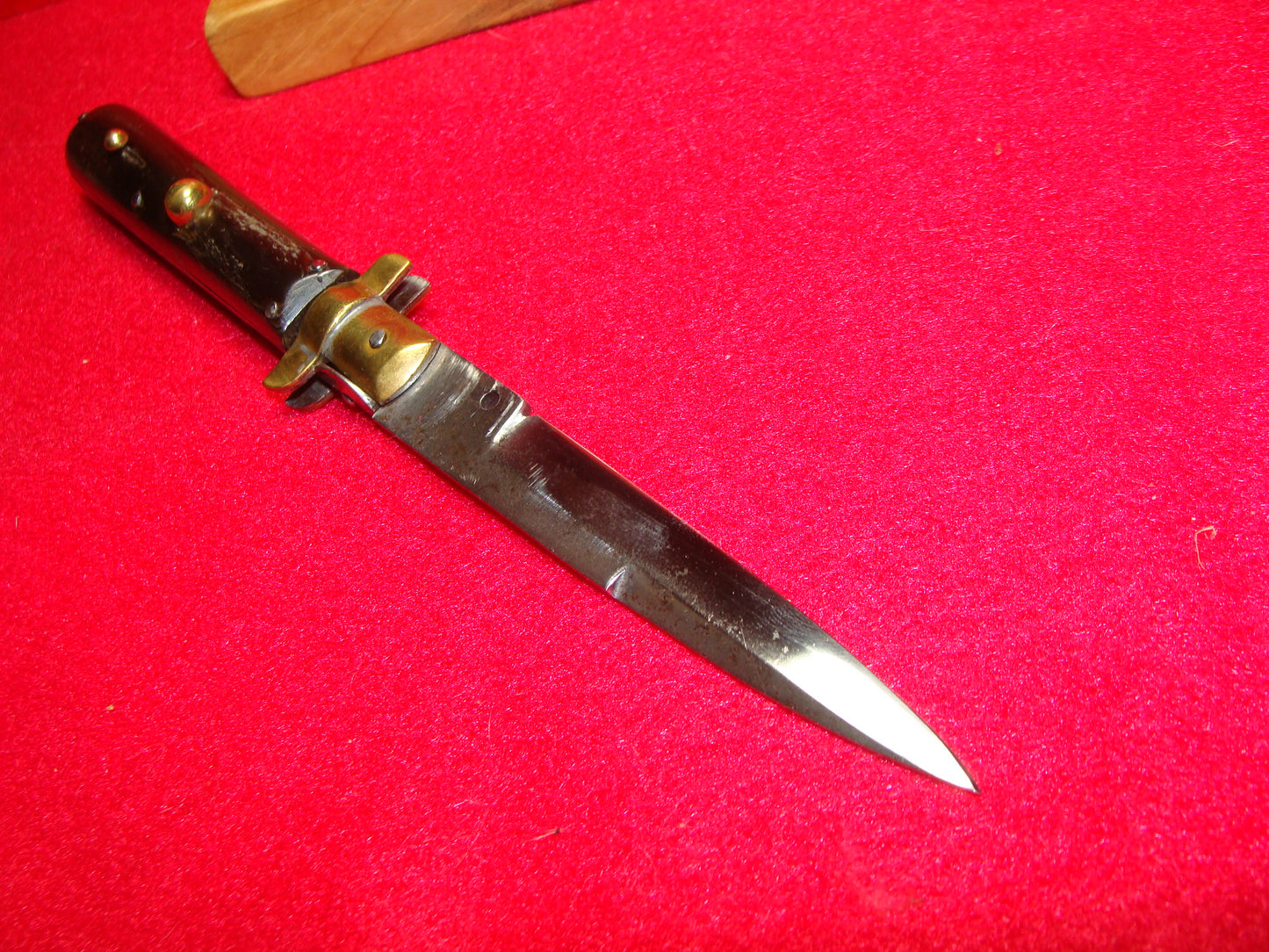 UNSTAMPED "STERILE" FROSOLONE ITALY 1920-30 PICK LOCK ITALIAN AUTOMATIC KNIFE BUFFALO HORN HANDLES