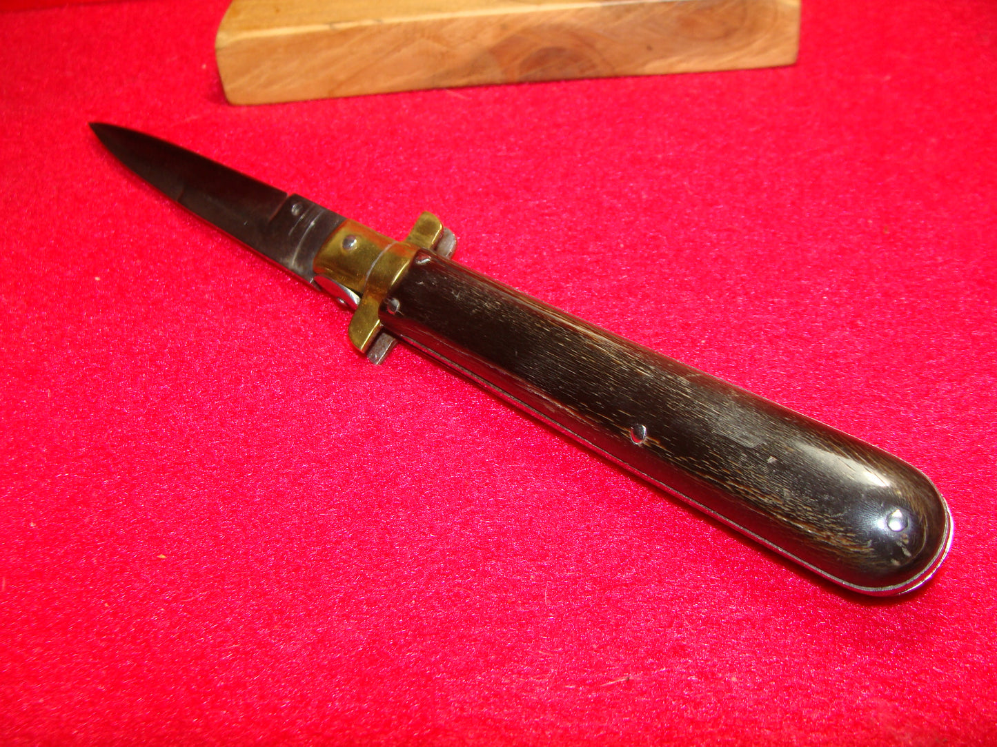 UNSTAMPED "STERILE" FROSOLONE ITALY 1920-30 PICK LOCK ITALIAN AUTOMATIC KNIFE BUFFALO HORN HANDLES