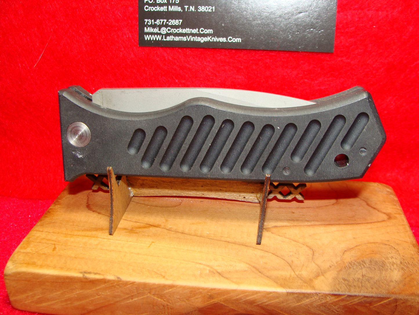 ATS AMERICAN TACTICAL SUPPLY USA 1995-99 TACTICAL AUTOMATIC KNIFE BLACK METAL HANDLES