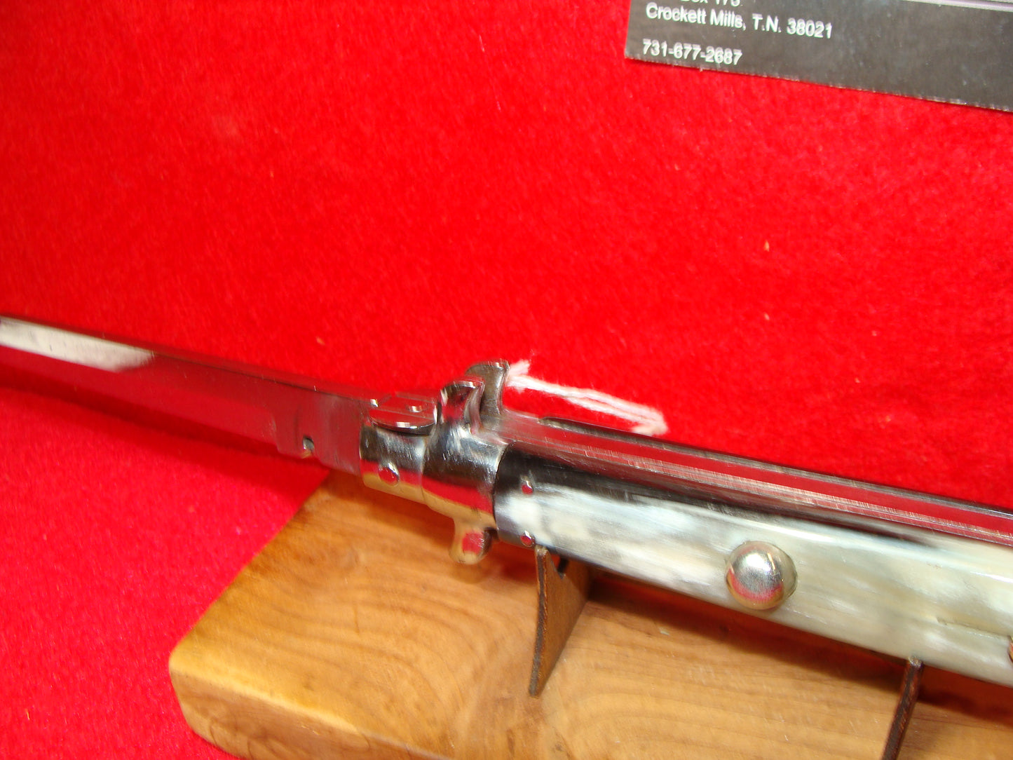 UNSTAMPED "STERILE" ITALY 1948-52 PICK LOCK SMALL EARS EARLY STEEL LINERS STILETTO 33 CM ITALIAN AUTOMATIC KNIFE BRAZILIAN HORN HANDLES