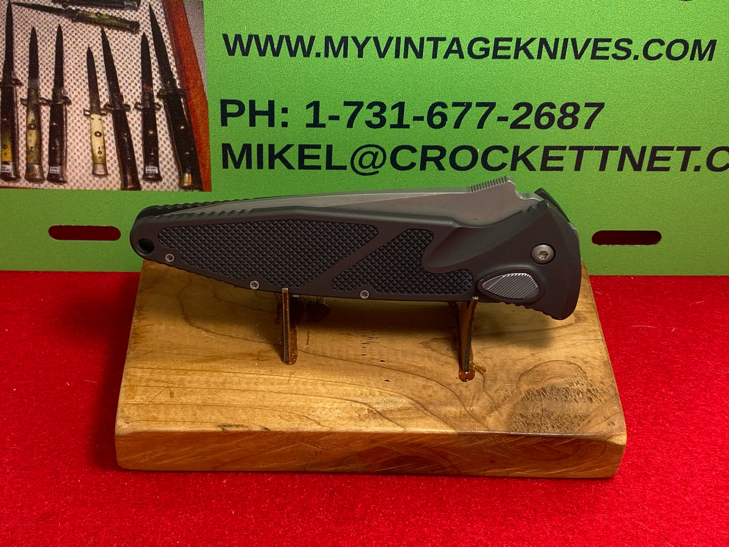 MICROTECH SOCOM ELITE-A 03/2001 TANTO BLADE #0715 TACTICAL AUTOMATIC KNIFE BLACK HANDLES NIB