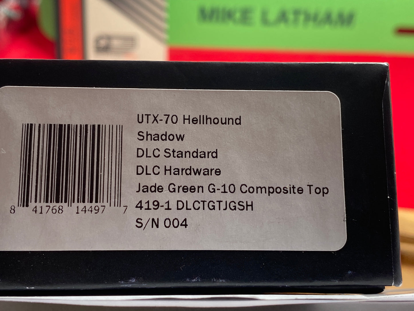 MICROTECH UTX-70 HELLHOUND SHADOW 08/2021 OTF 419-1 DLCTGTJGSH S/N 004TACTICAL AUTOMATIC KNIFE JADE GREEN G-10 COMPOSITE TOP HANDLES