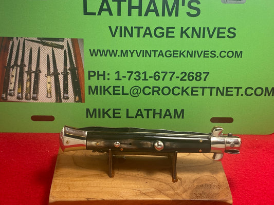 LATAMA ITALY 1952-56 PICK LOCK KRISS BLADE STILETTO 28 CM ITALIAN AUTOMATIC KNIFE BUFFALO HORN HANDLES