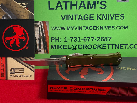 MICROTECH USA 07/2024 30TH ANNIVERSARY HERA II MINI S/E 1703M-10 OD 30 TACTICAL AUTOMATIC KNIIFE OD GREEN METAL HANDLES