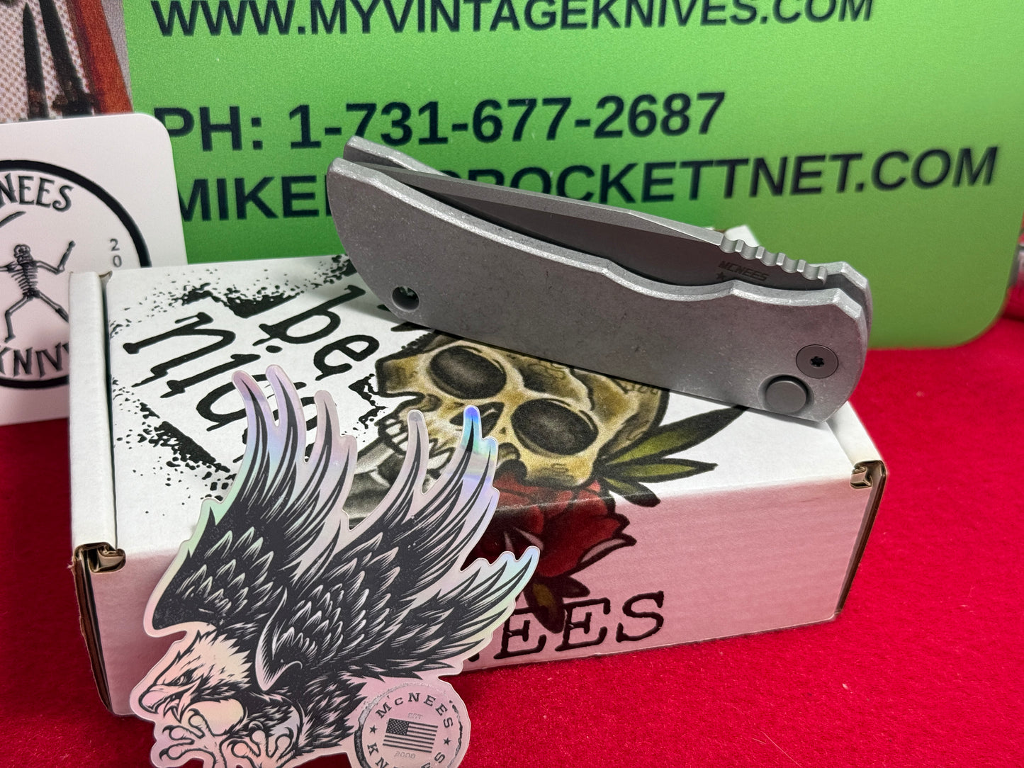 McNEES CUSTOM AUTOMATIC 11/2024 AUTOMAC MCN PM MAC 2 ATOMIC TACTICAL AUTOMATIC KNIFE ALUMINUM ATOMIC HANDLES